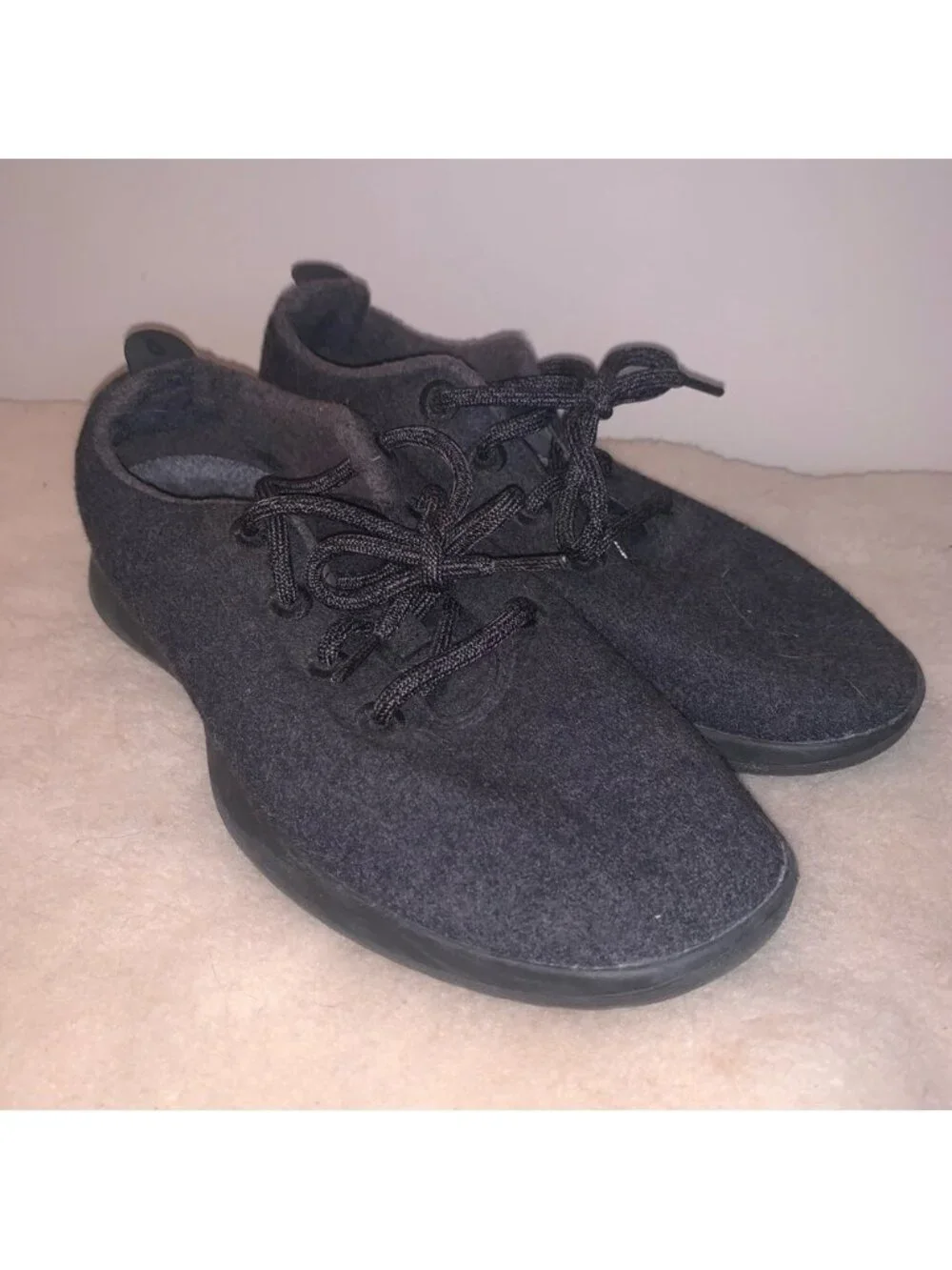 Allbirds Black Merino Wool Sneakers Minimalist Comfort 9